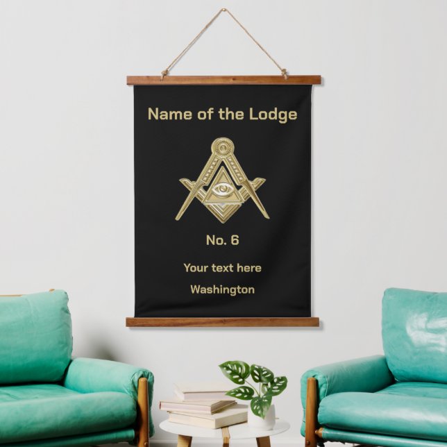 Freemasonry Freemasons Masonic Lodge Hanging Tapestry (Living Room)