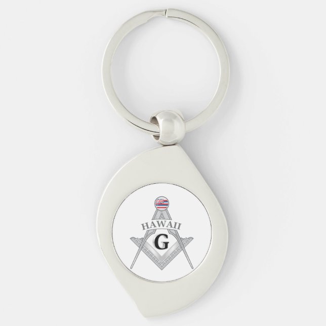 Freemasonry lodge of the state of Hawaii Key Ring (Front)