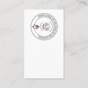 Freemasonry lodge of the state of Louisiana Business Card