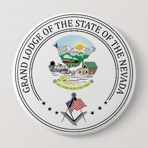 Freemasonry lodge of the state of Nevada 10 Cm Round Badge