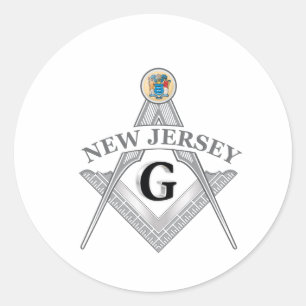 Freemasonry lodge of the state of New Jersey Classic Round Sticker