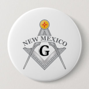 Freemasonry lodge of the state of New Mexico 10 Cm Round Badge