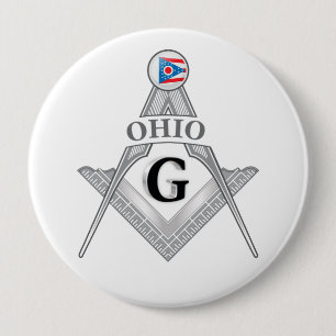 Freemasonry lodge of the state of Ohio 10 Cm Round Badge