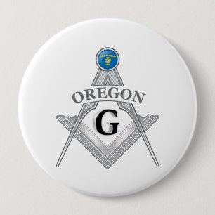Freemasonry lodge of the state of Oregon 10 Cm Round Badge