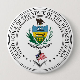 Freemasonry lodge of the state of Pennsylvania 10 Cm Round Badge