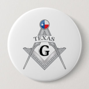 Freemasonry lodge of the state of Texas 10 Cm Round Badge