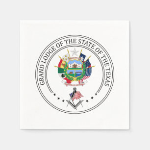 Freemasonry lodge of the state of Texas  Napkin