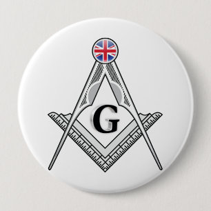 Freemasonry lodge of United Kingdom 10 Cm Round Badge