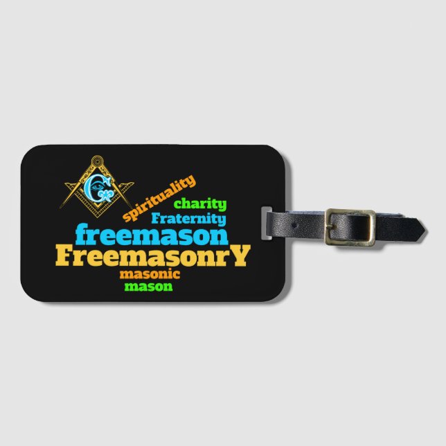 Freemasonry Luggage Tag (Front Horizontal)