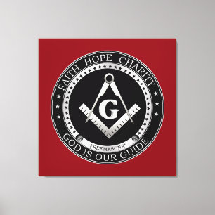Freemasonry seal canvas print
