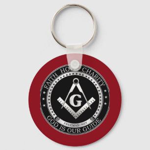Freemasonry seal key ring