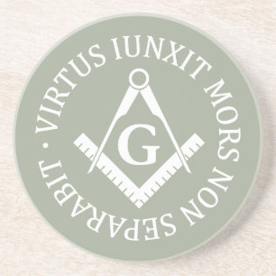 Freemasonry sign coaster