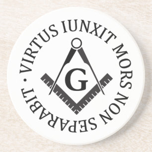 Freemasonry sign coaster
