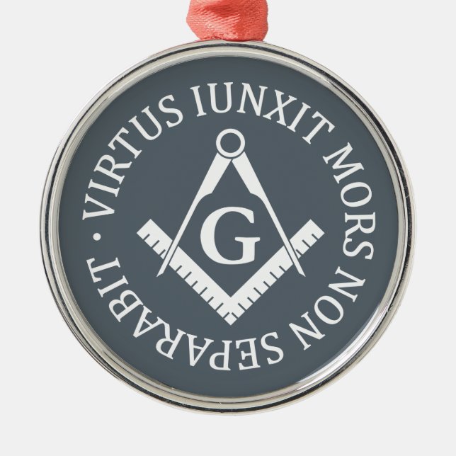 Freemasonry sign metal tree decoration (Front)