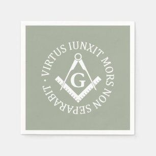 Freemasonry sign napkin