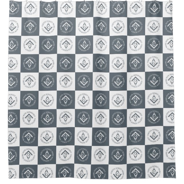 Freemasonry sign shower curtain (Front)