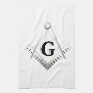 Freemasonry sign tea towel