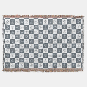 Freemasonry sign throw blanket