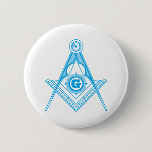 Freemasonry symbol 6 cm round badge