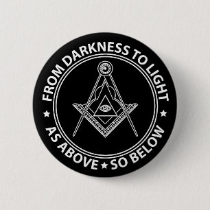 Freemasonry symbol 6 cm round badge
