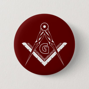 Freemasonry symbol 6 cm round badge