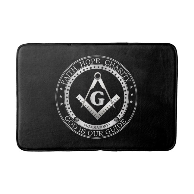 Freemasonry symbol bath mat (Front)