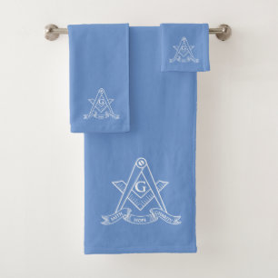 Freemasonry symbol bath towel set