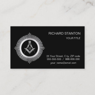 Freemasonry symbol business card