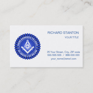 Freemasonry symbol business card