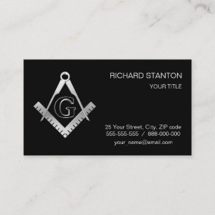 Freemasonry symbol business card