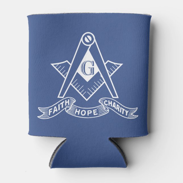Freemasonry symbol can cooler (Front)