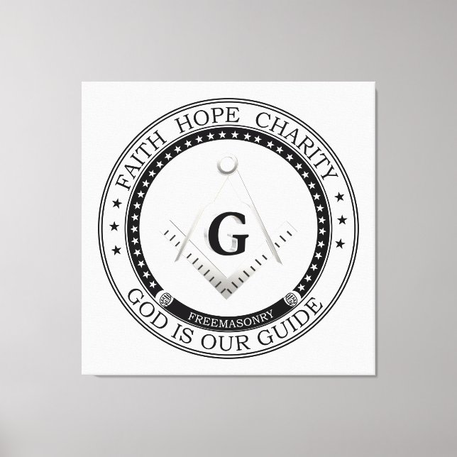 Freemasonry symbol canvas print (Front)