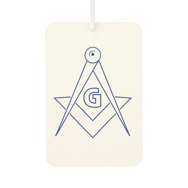 Freemasonry symbol car air freshener (Front)