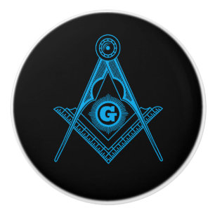 Freemasonry symbol ceramic knob