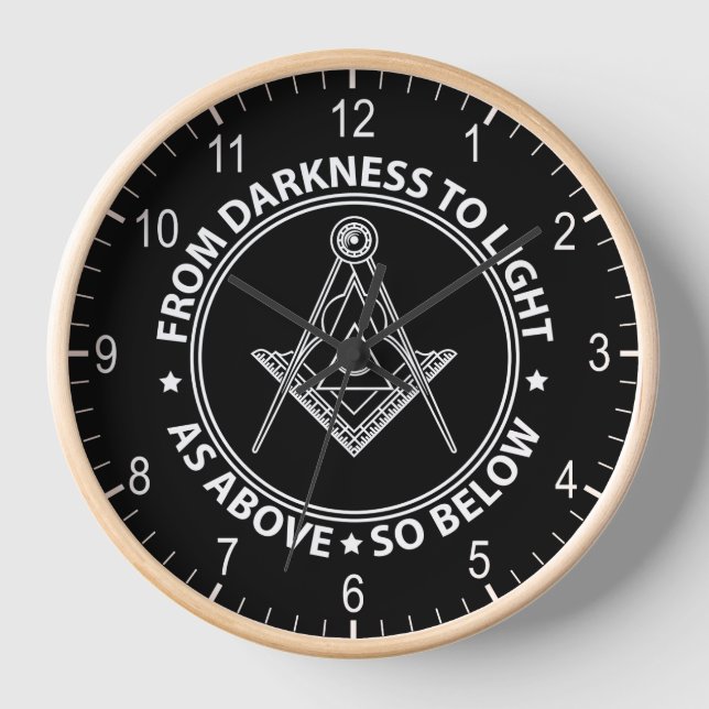 Freemasonry symbol clock (Front)