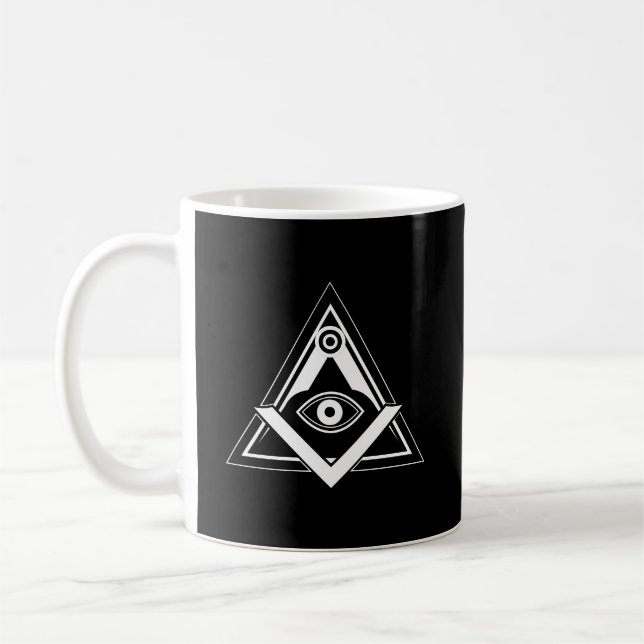 Freemasonry symbol coffee mug (Left)
