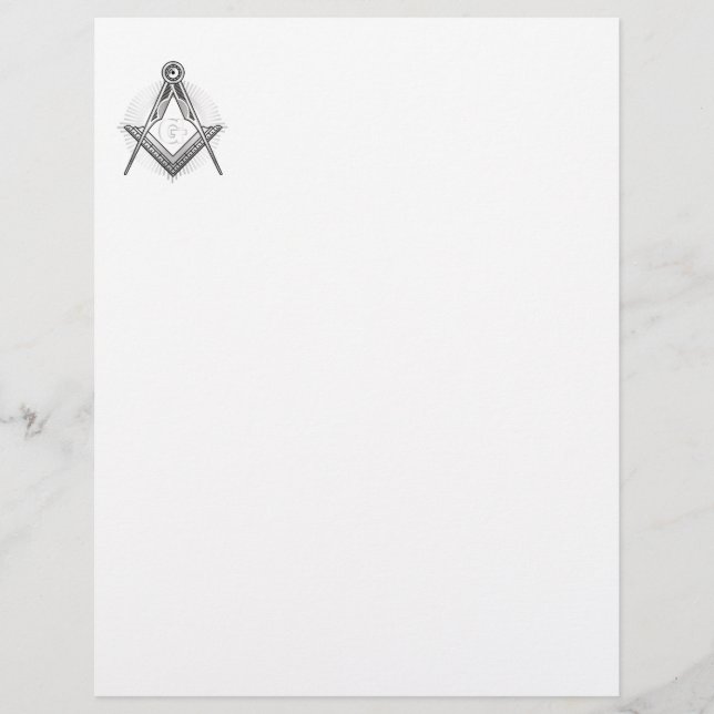 Freemasonry symbol custom letterhead (Front)