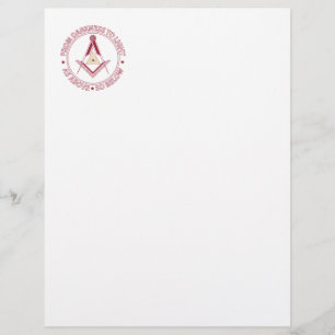 Freemasonry symbol custom letterhead