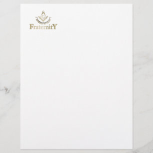 Freemasonry symbol custom letterhead
