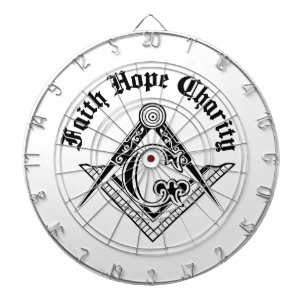 Freemasonry symbol dartboard