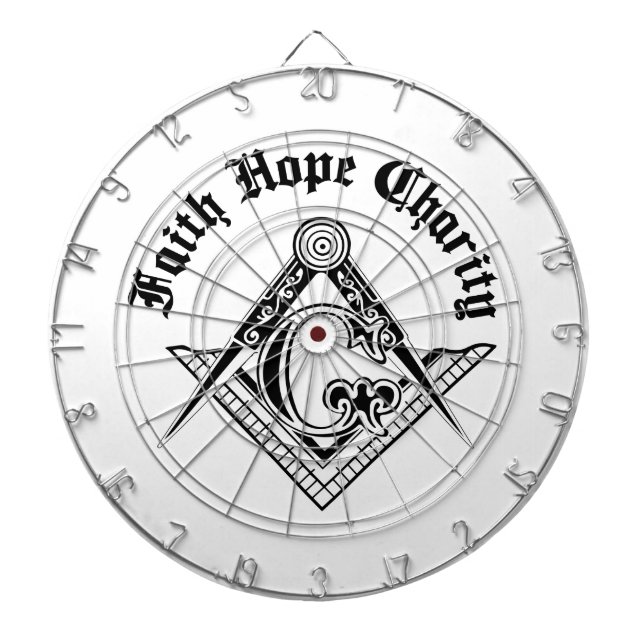Freemasonry symbol dartboard (Front)