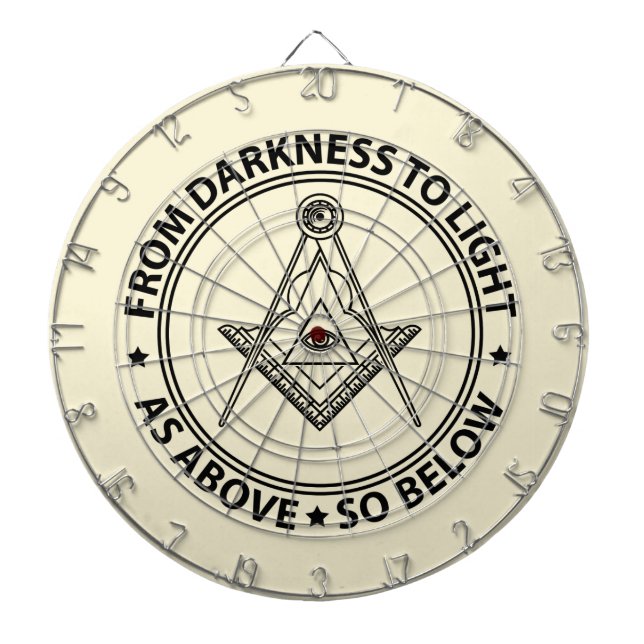 Freemasonry symbol dartboard (Front)