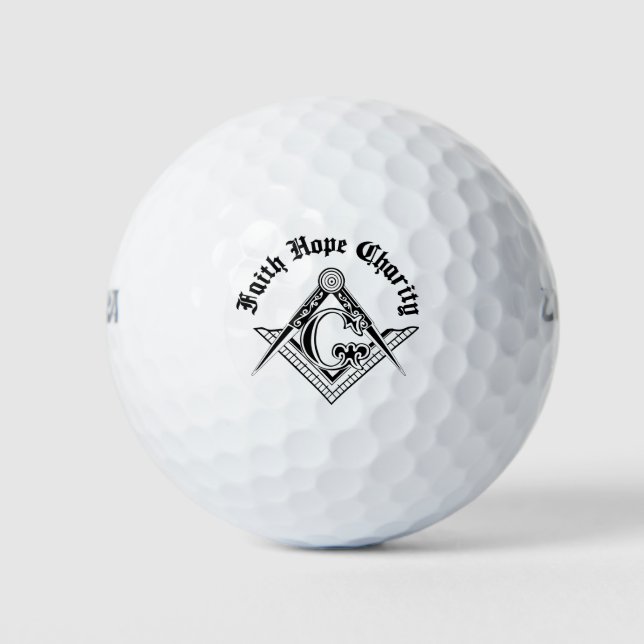 Freemasonry symbol golf balls (Front)