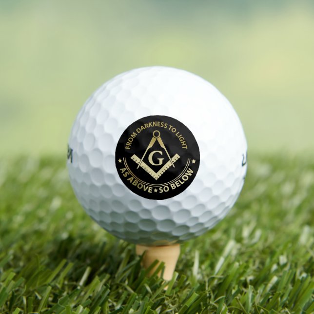 Freemasonry symbol golf balls (Insitu Tee)