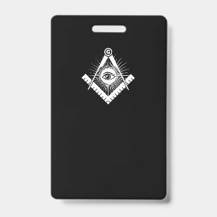 Freemasonry symbol ID badge