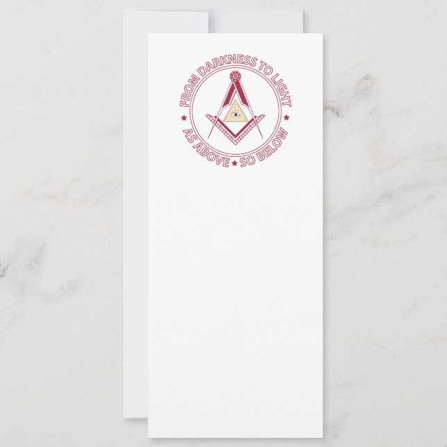 Freemasonry symbol invitation (Front)