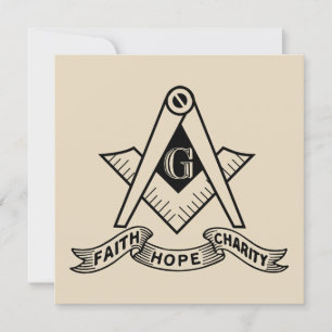Freemasonry symbol invitation