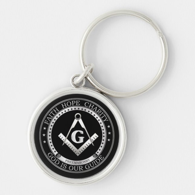 Freemasonry symbol key ring (Front)