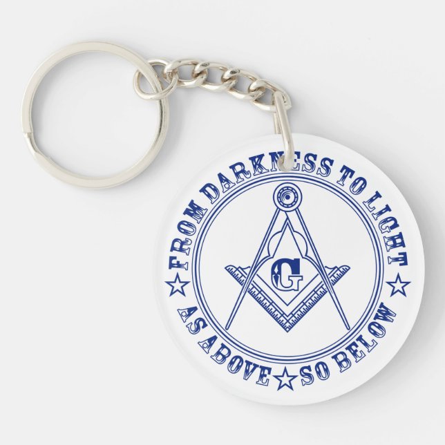 Freemasonry symbol key ring (Front)