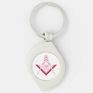 Freemasonry symbol key ring